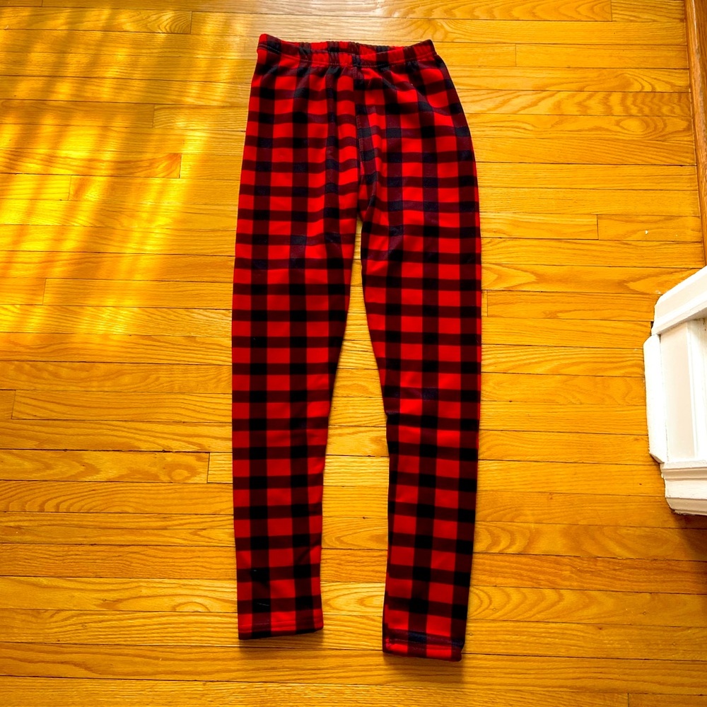 Just Cozy buffalo plaid thermal leggings